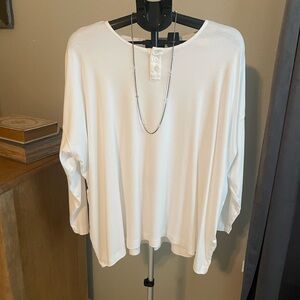 Eskandar Cream Long Sleeve Pima Cotton Top EUC